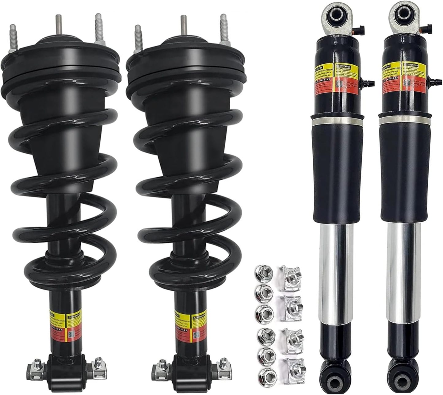  4PCS Front Struts Assy & Rear Shock Absorbers Kit, fit 2007-2014 Suburban Avalanche Sierra 1500 Yukon Escalade