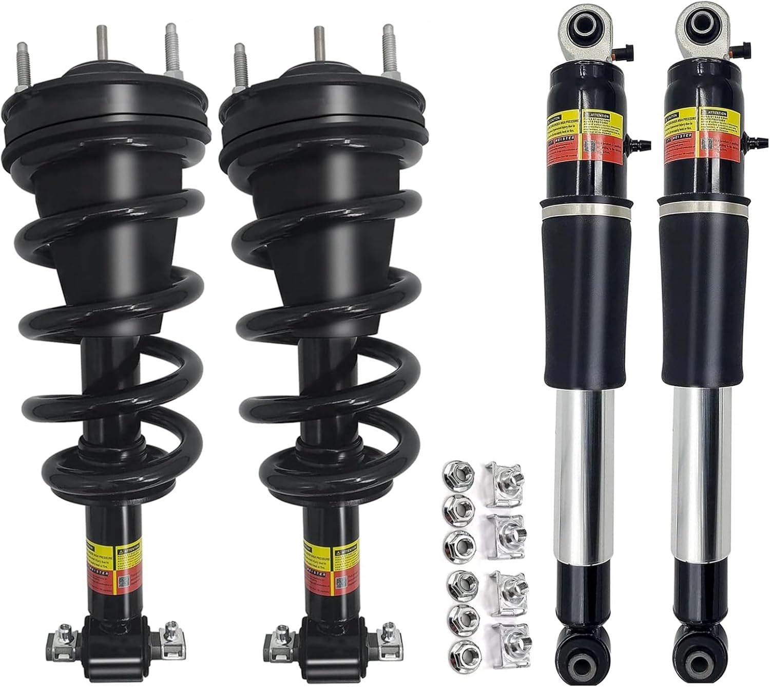  4PCS Front Struts Assy & Rear Shock Absorbers Kit, fit 2007-2014 Suburban Avalanche Sierra 1500 Yukon Escalade