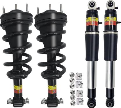 4PCS Front Struts Assy & Rear Shock Absorbers Kit, fit 2007-2014 Suburban Avalanche Sierra 1500 Yukon Escalade