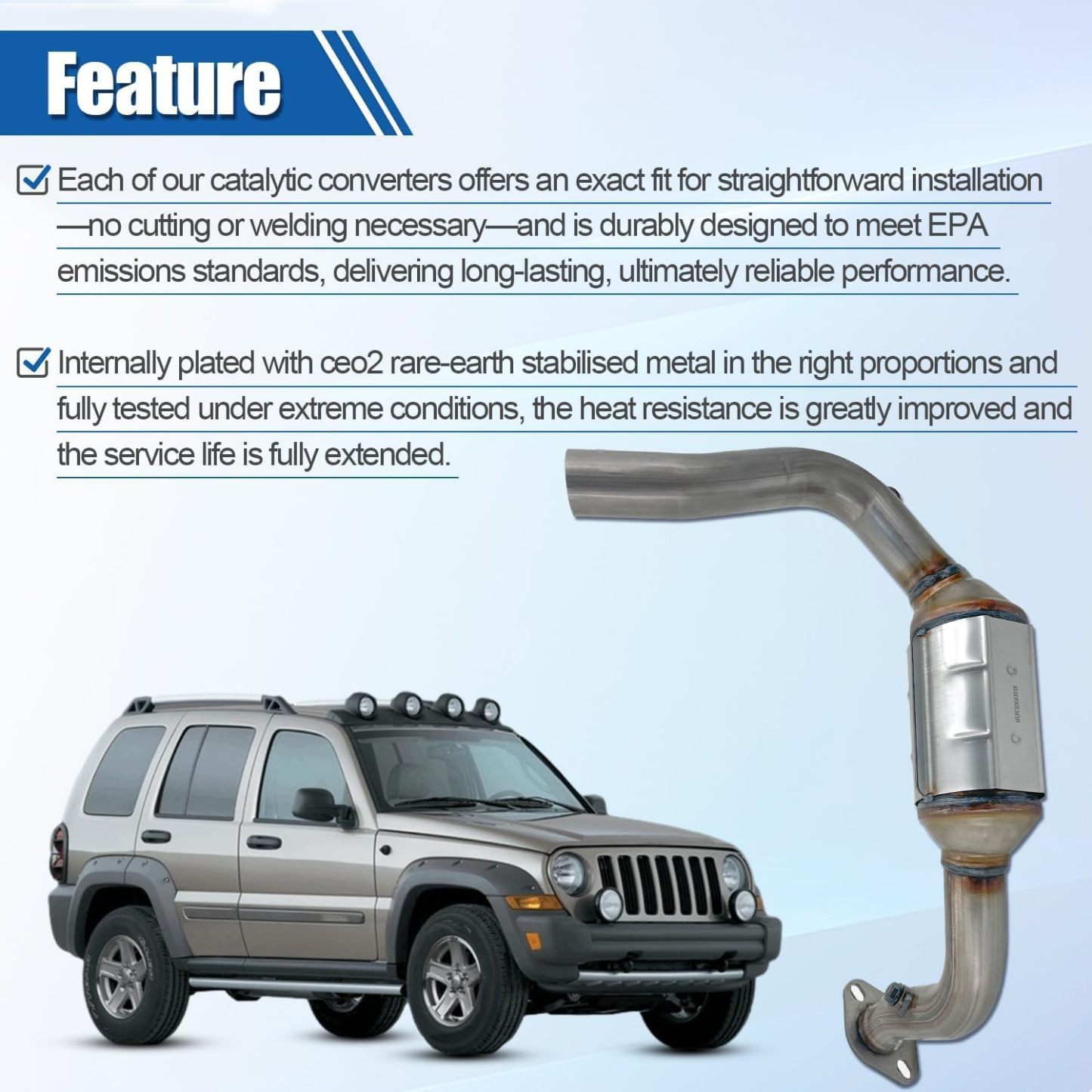 Left & Right Catalytic Converter Compatible with Jeep Liberty 3.7L V6 2005-2007