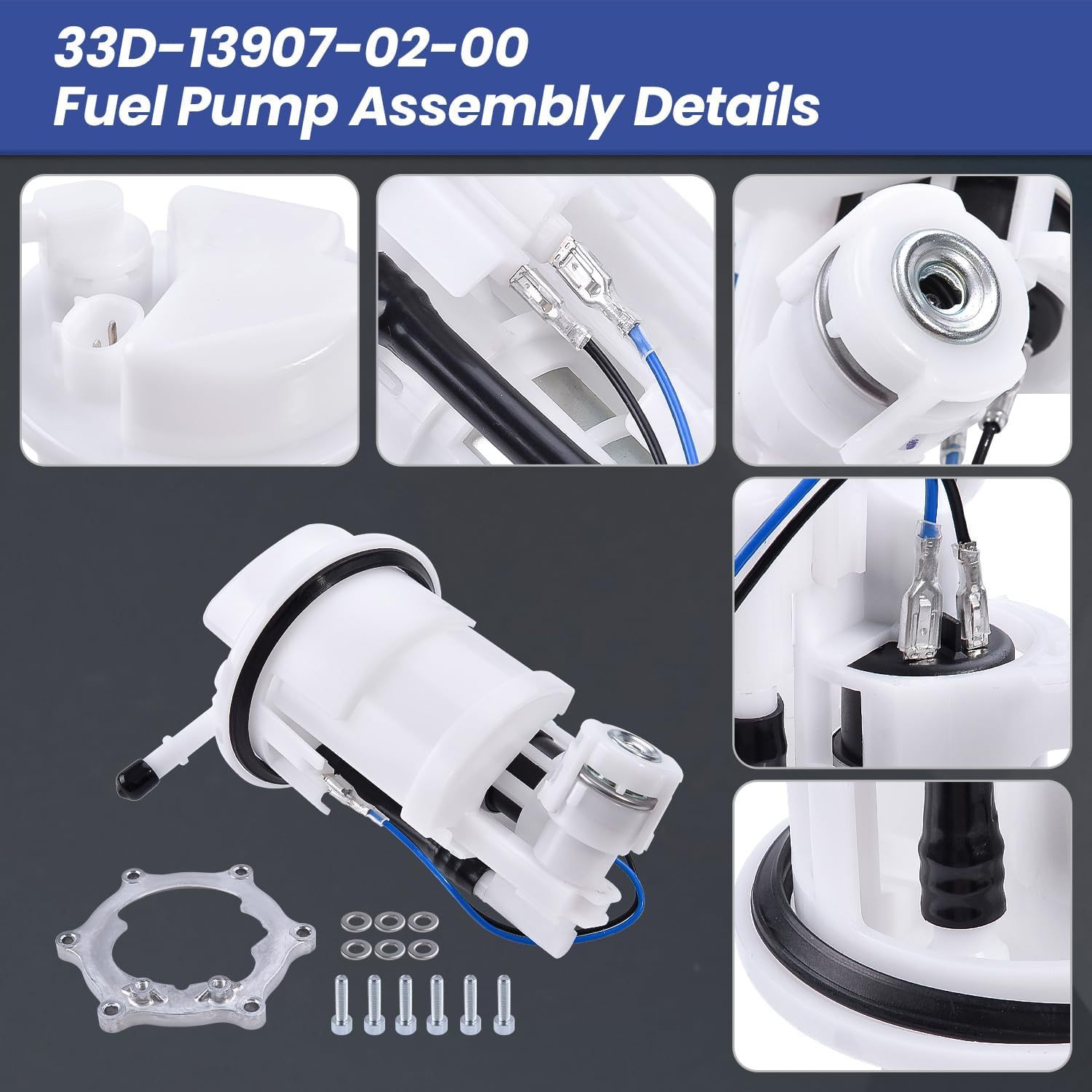 Fuel Pump Assembly fit for Yamaha YZ250F YZ450F YZ250FX YZ450FX WR250F WR450F 2010-2023