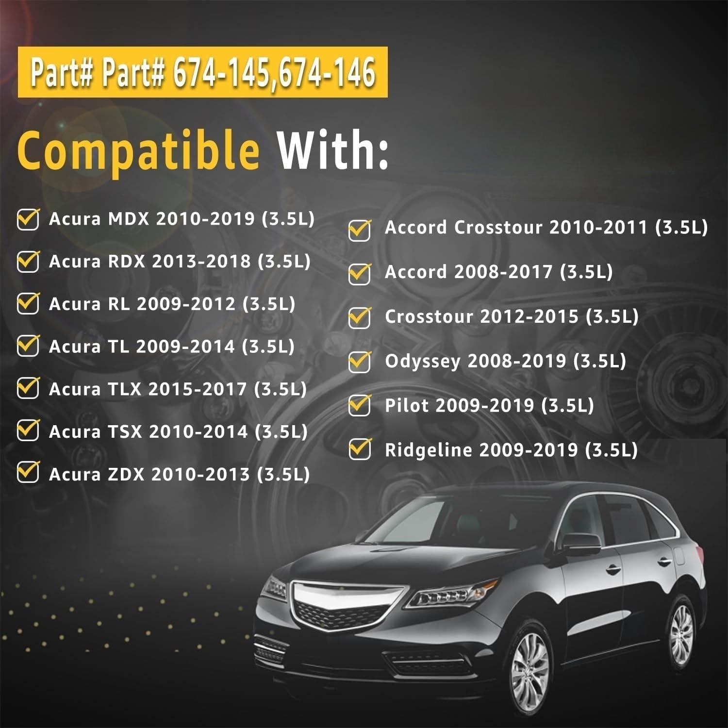 Front & Rear Catalytic Converter Compatible with Acura 2009-2019/Honda 2008-2019 3.5L (Non-CARB Compliant)