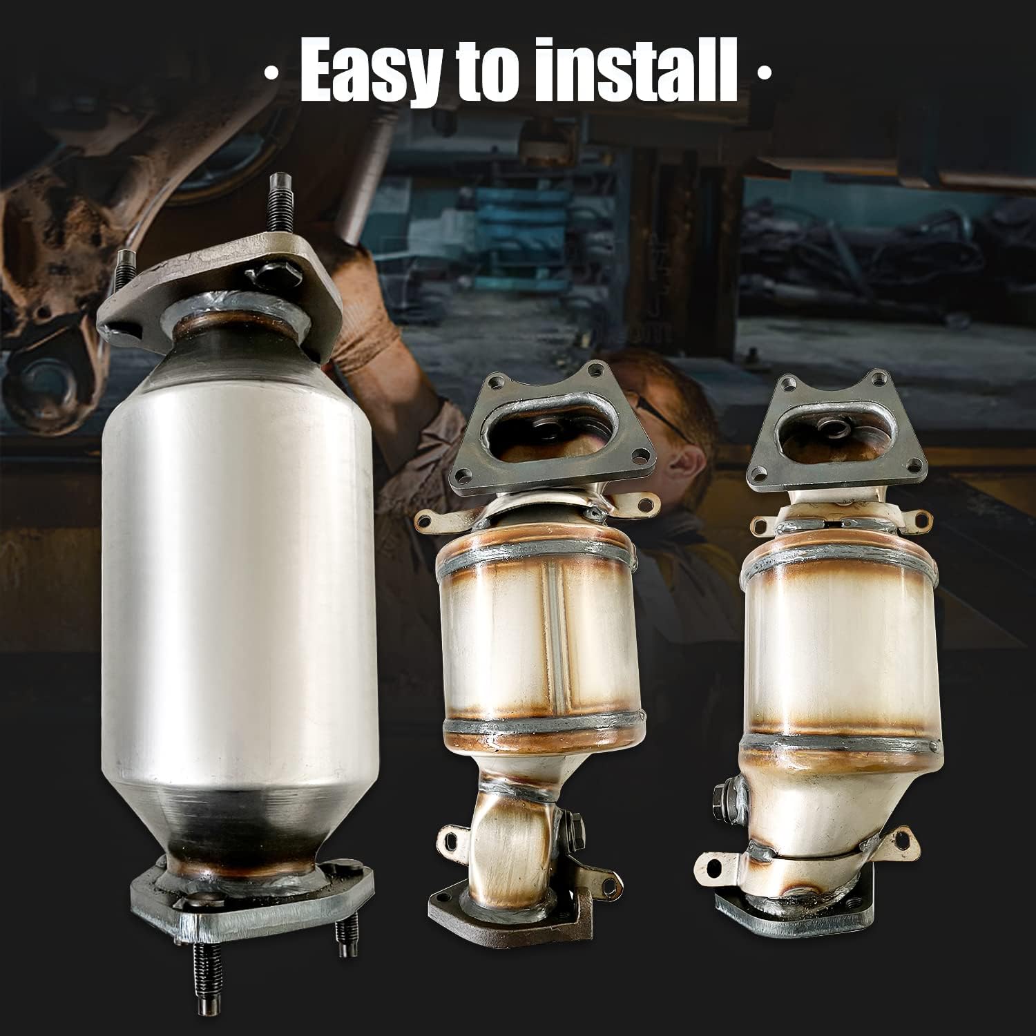 Catalytic Converter Bolts Gasket Set fit Honda Odyssey, Acura MDX, Saturn Vue 3.5L (LH 16450 + RH 16451 + Rear 16351)