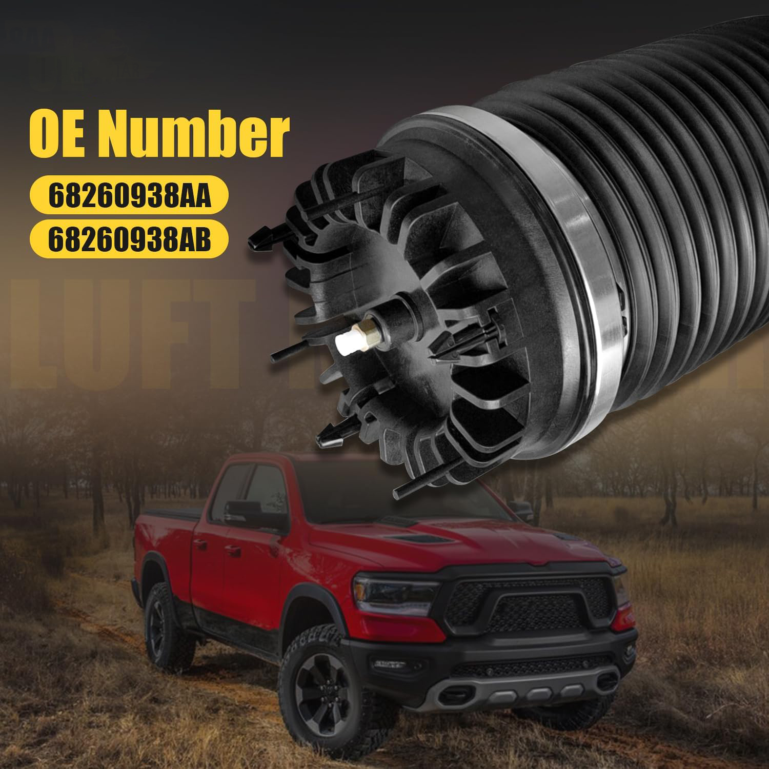 1 PCS Rear Air Suspension Spring Bag fit for Dodge Ram 1500 3.0L Diesel 3.6L 5.7L 2019-2024 