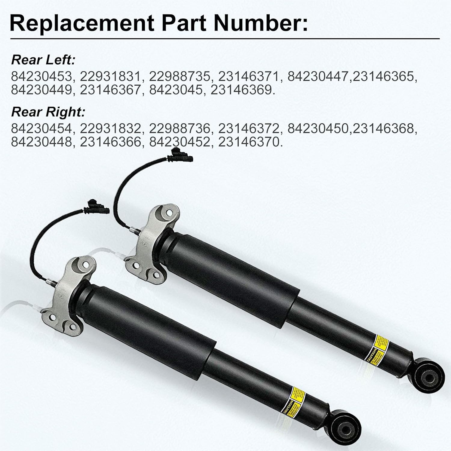 2pcs 2013-2020 Cadillac ATS CTS Rear Shock Absorber With Electric 84230454