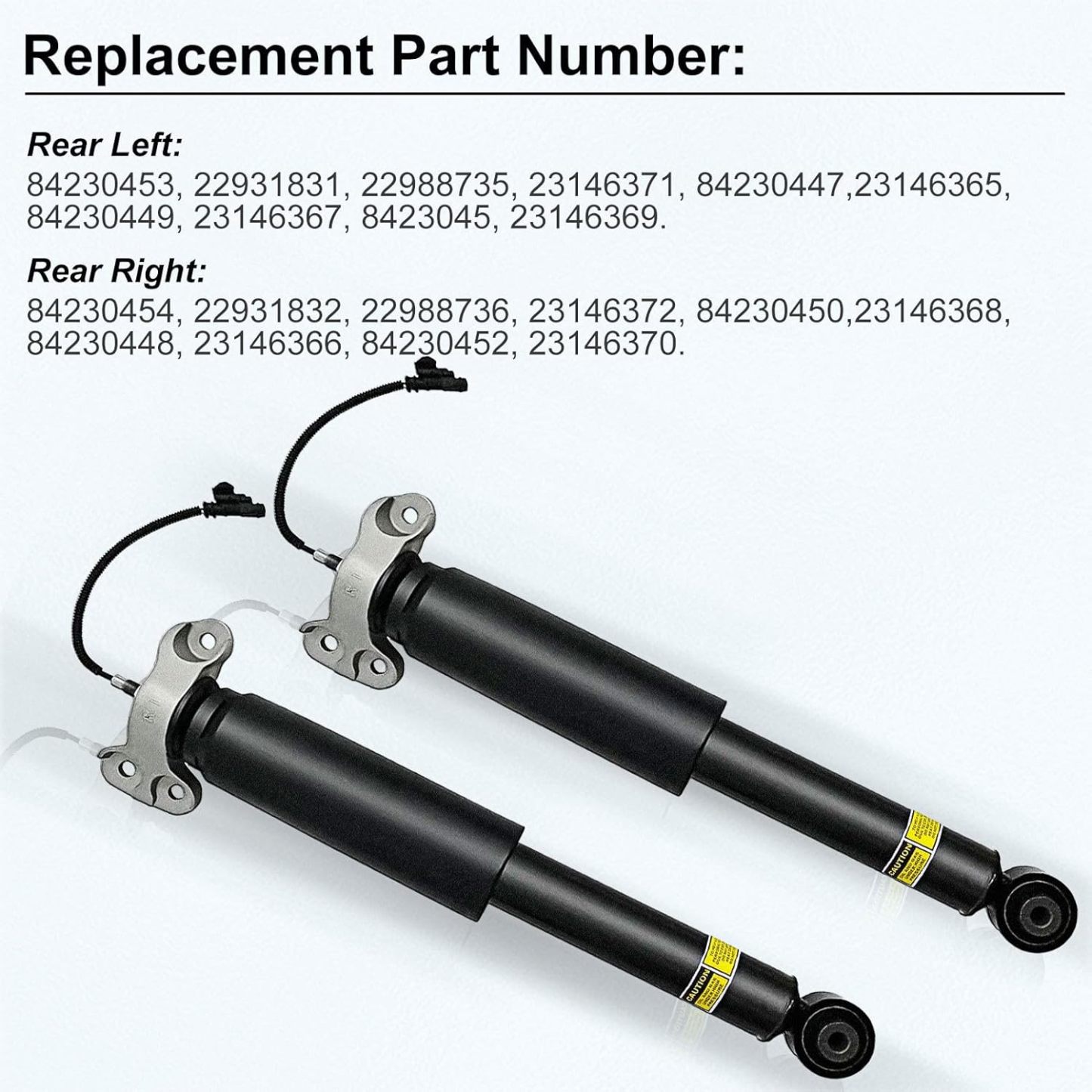 2pcs 2013-2020 Cadillac ATS CTS Rear Shock Absorber With Electric 84230454