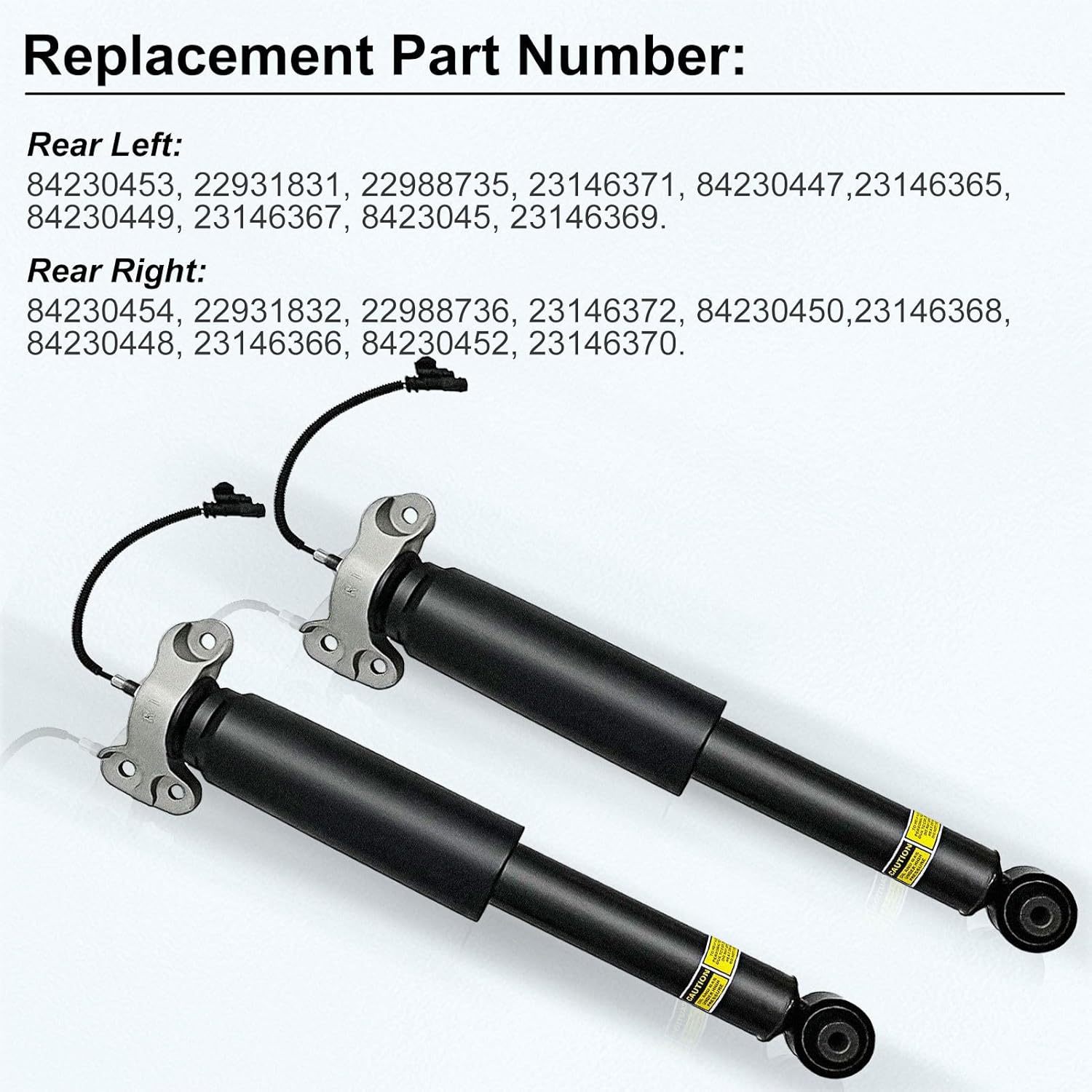 2pcs 2013-2020 Cadillac ATS CTS Rear Shock Absorber With Electric 84230454