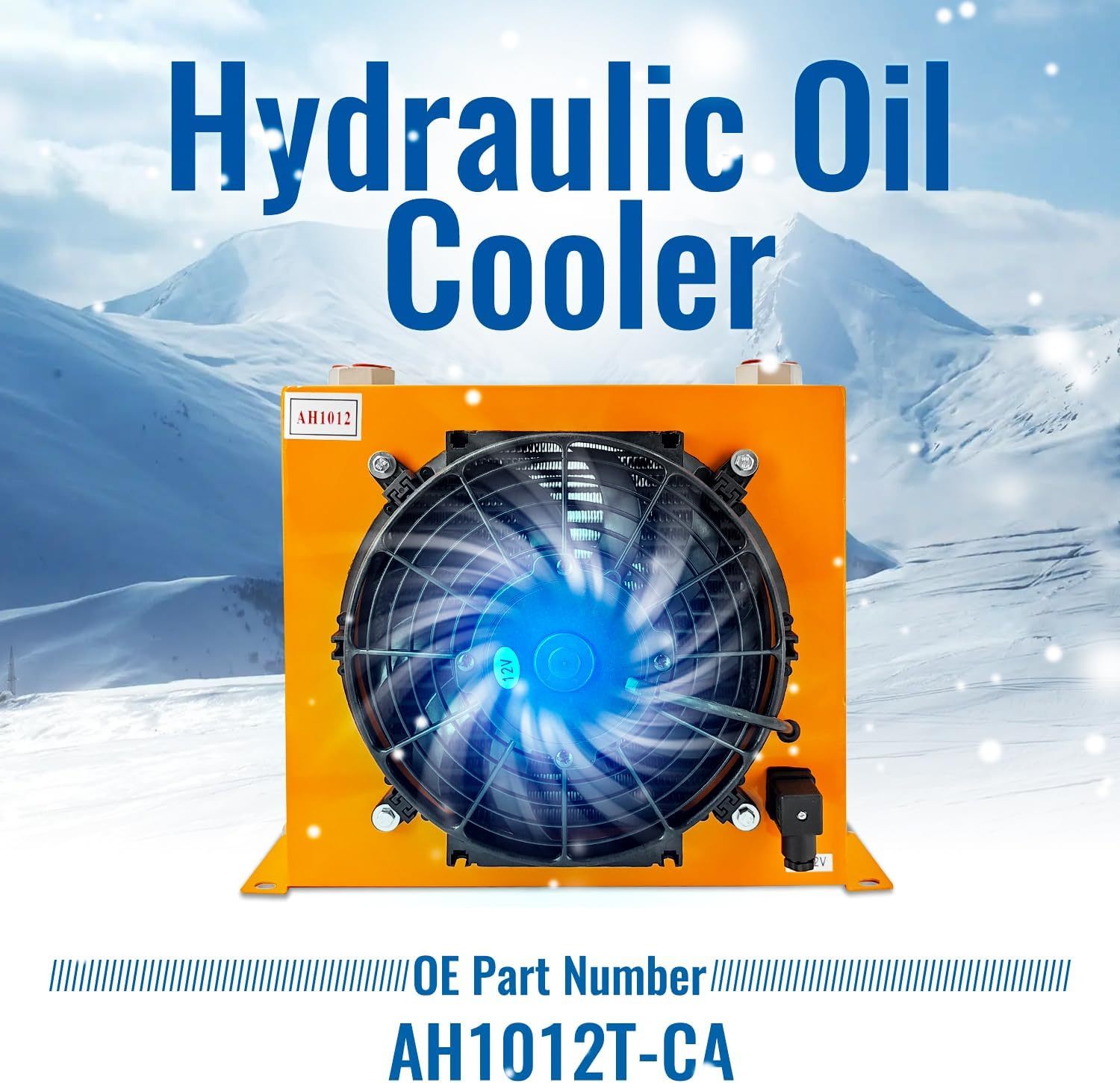 New DC12V AH1012T-CA Industrial Hydraulic Oil Cooler Flow Fan Radiator 100L/min