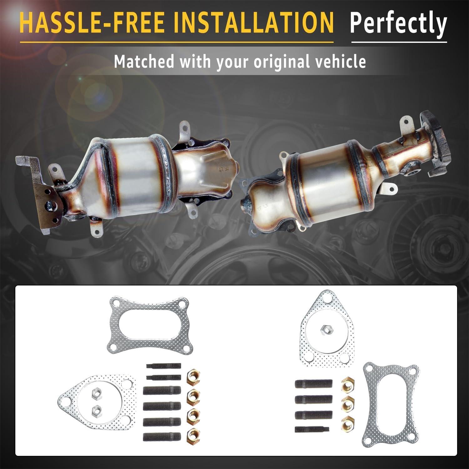 Front & Rear Catalytic Converter Compatible with Acura 2009-2019/Honda 2008-2019 3.5L (Non-CARB Compliant)