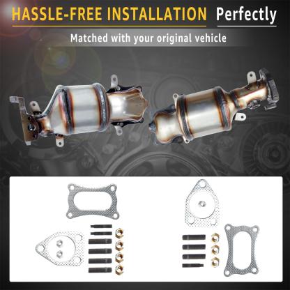 Front & Rear Catalytic Converter Compatible with Acura 2009-2019/Honda 2008-2019 3.5L (Non-CARB Compliant)