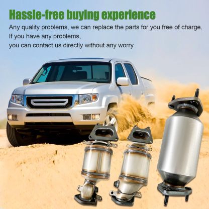 Catalytic Converter Bolts Gasket Set fit Honda Odyssey, Acura MDX, Saturn Vue 3.5L (LH 16450 + RH 16451 + Rear 16351)