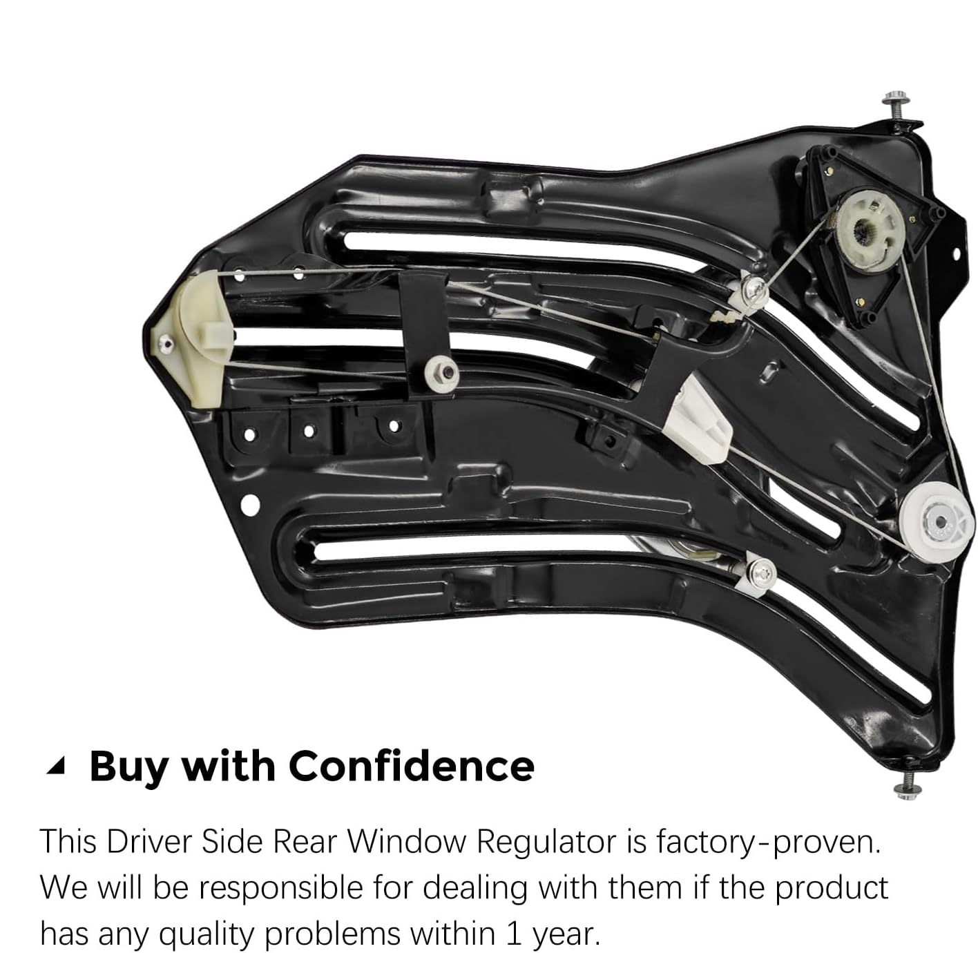 Driver Side Rear Window Regulator for Mini Cooper 1.6L Chassis R52 2005-2008 Chassis R57 2009-2015 