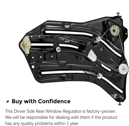 Driver Side Rear Window Regulator for Mini Cooper 1.6L Chassis R52 2005-2008 Chassis R57 2009-2015 