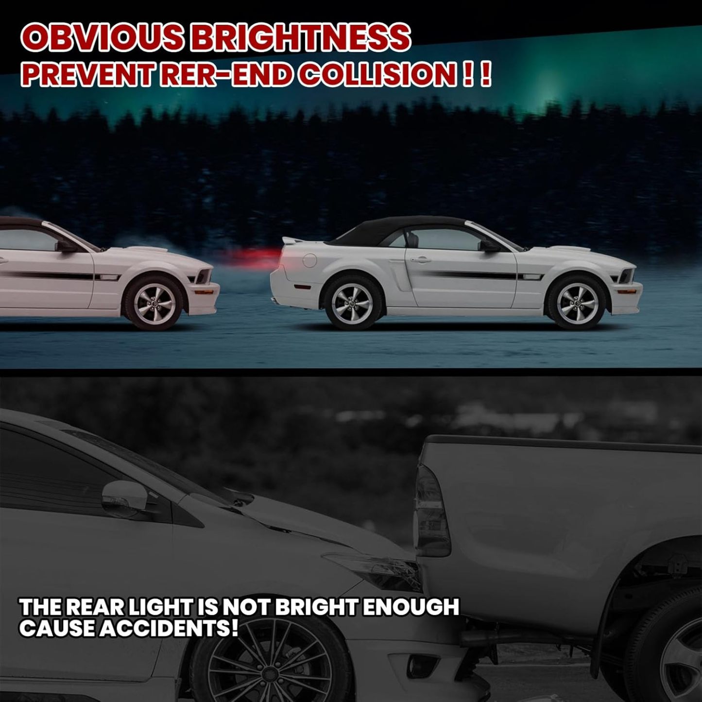 1Pair LED Tail Light Rear Lamp For Ford Mustang 2005-2009 (Left and Right Side)