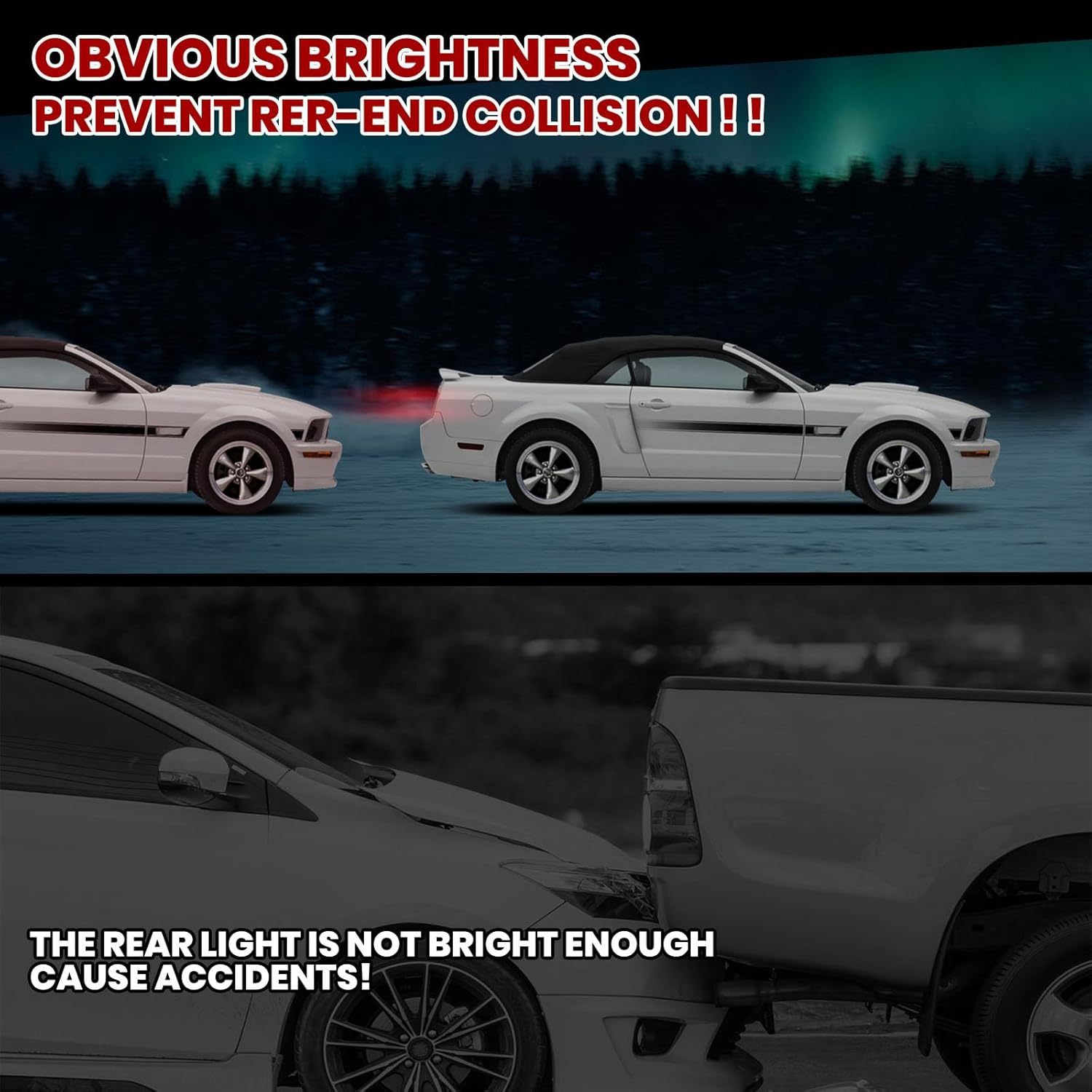 1Pair LED Tail Light Rear Lamp For Ford Mustang 2005-2009 (Left and Right Side)