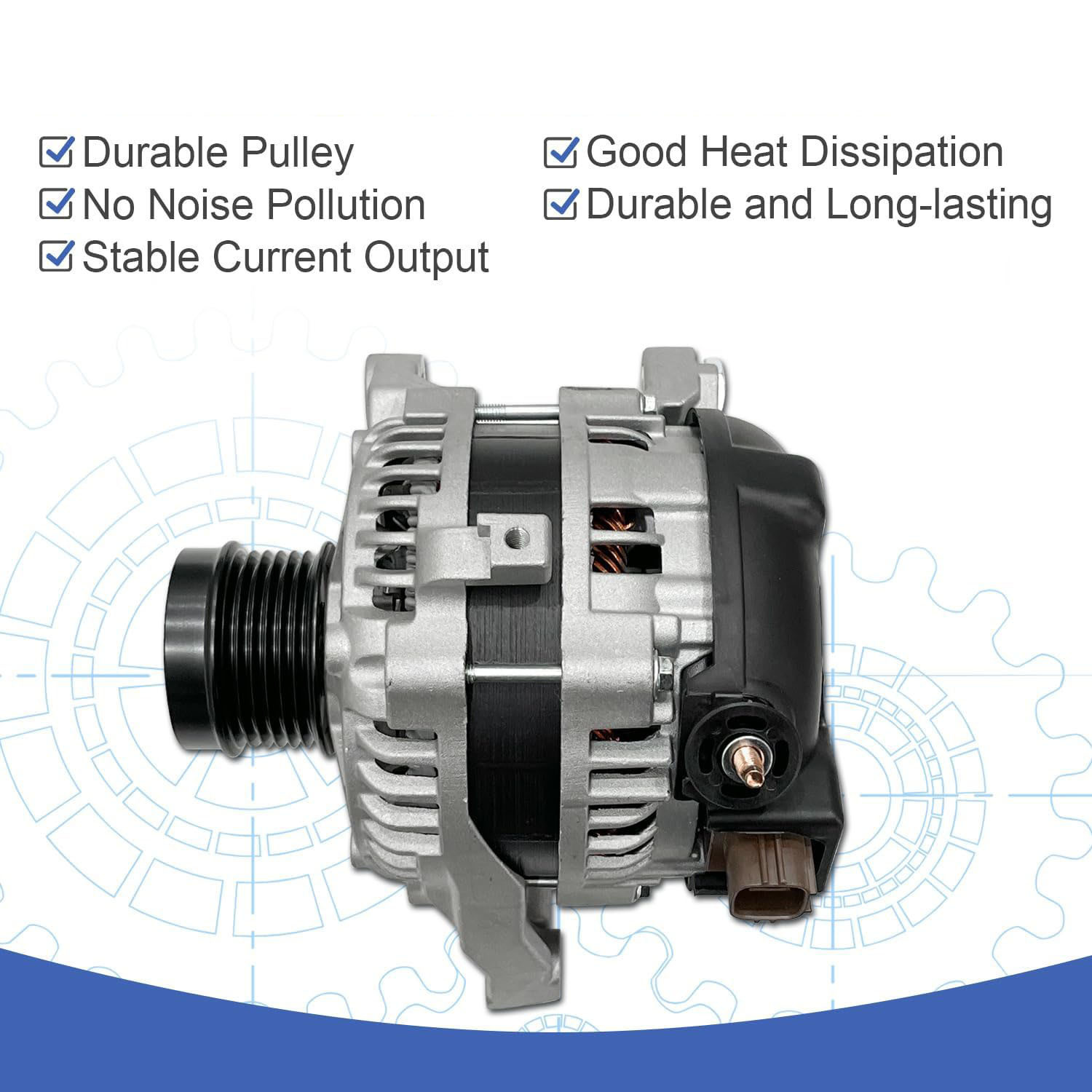 12V 125AMP Alternator Fit for Toyota RAV4 2.5L 2013-2018, Camry 2.5L 2015-2017