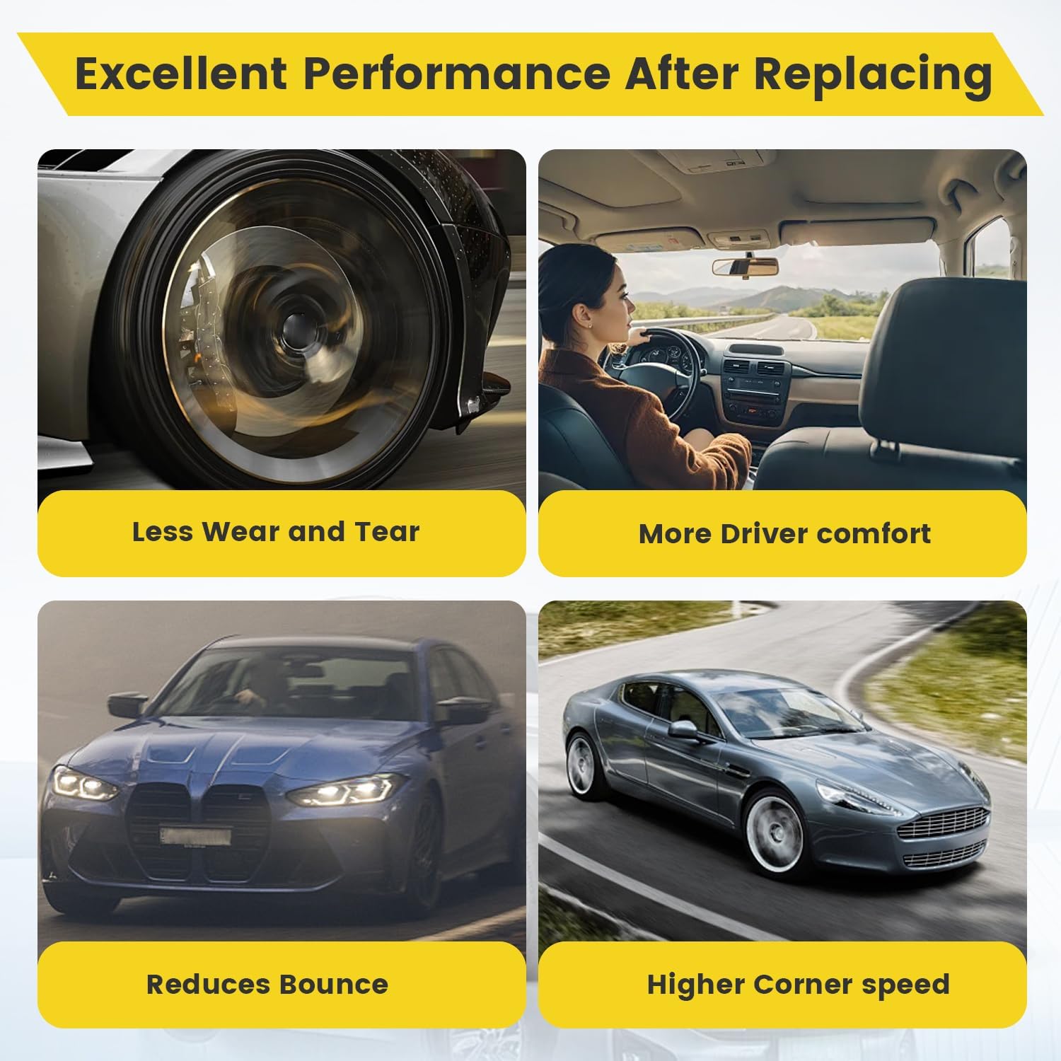 Magnetic Front Shock Absorber Assembly for Jeep Grand Cherokee SRT 6.4L (2012–2015) with Active Damping System