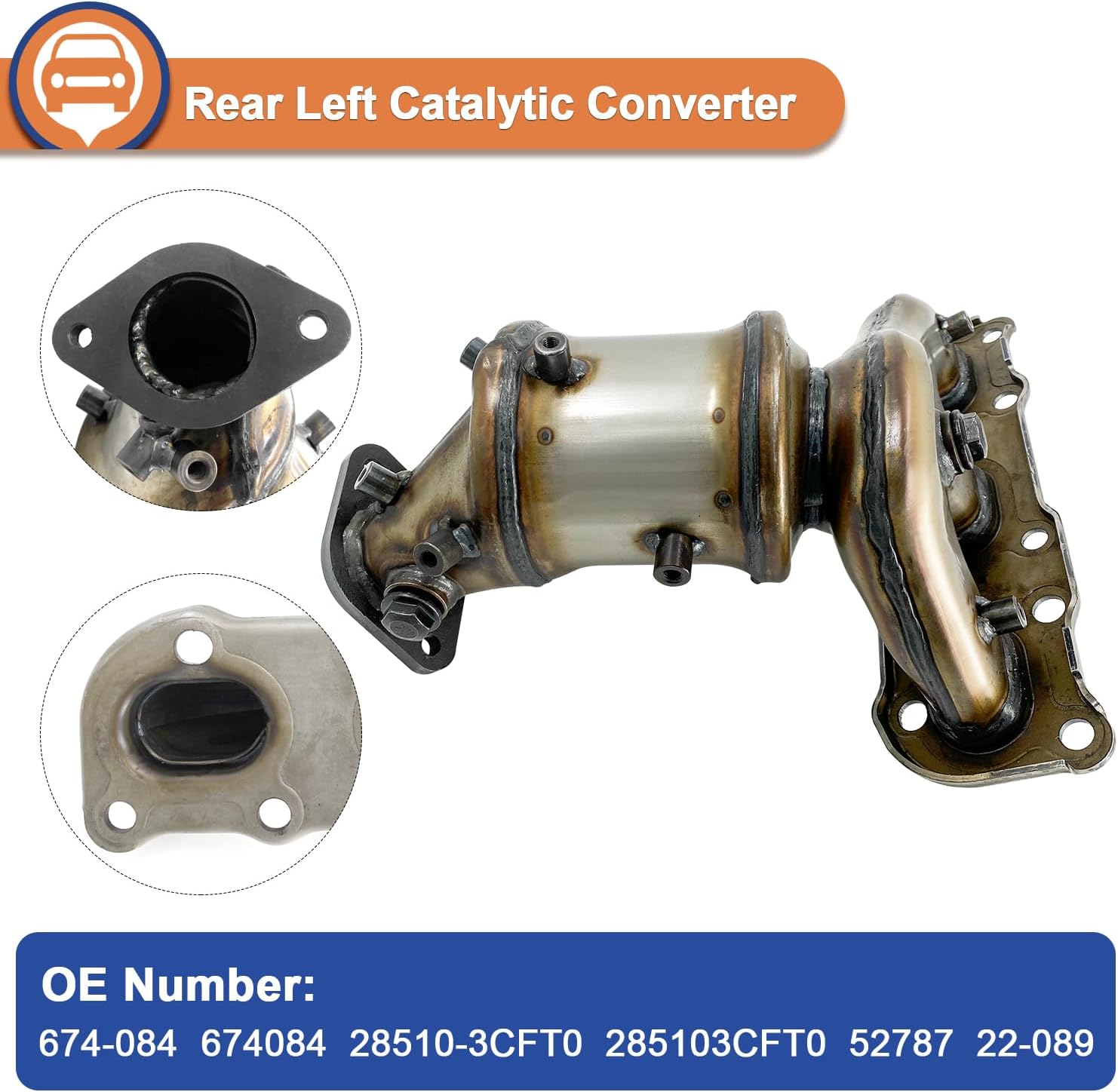 674-421&674-084 Front and Rear Catalytic Converter Set fit for 2013-2023 Hyundai Santa Fe XL Palisade, 2014-2023 Kia Sorento Telluride 3.3L 3.8L V6 AWD