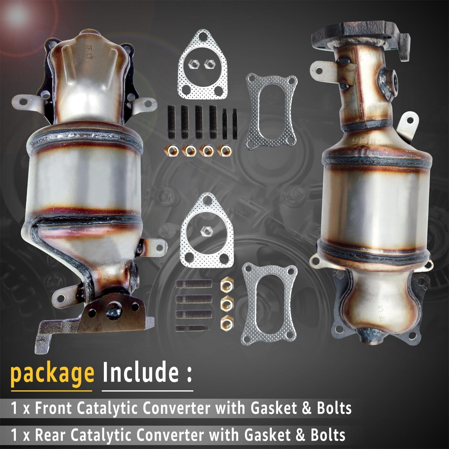 Front & Rear Catalytic Converter Compatible with Acura 2009-2019/Honda 2008-2019 3.5L (Non-CARB Compliant)