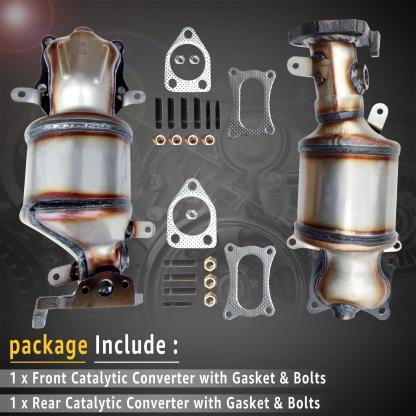 Front & Rear Catalytic Converter Compatible with Acura 2009-2019/Honda 2008-2019 3.5L (Non-CARB Compliant)