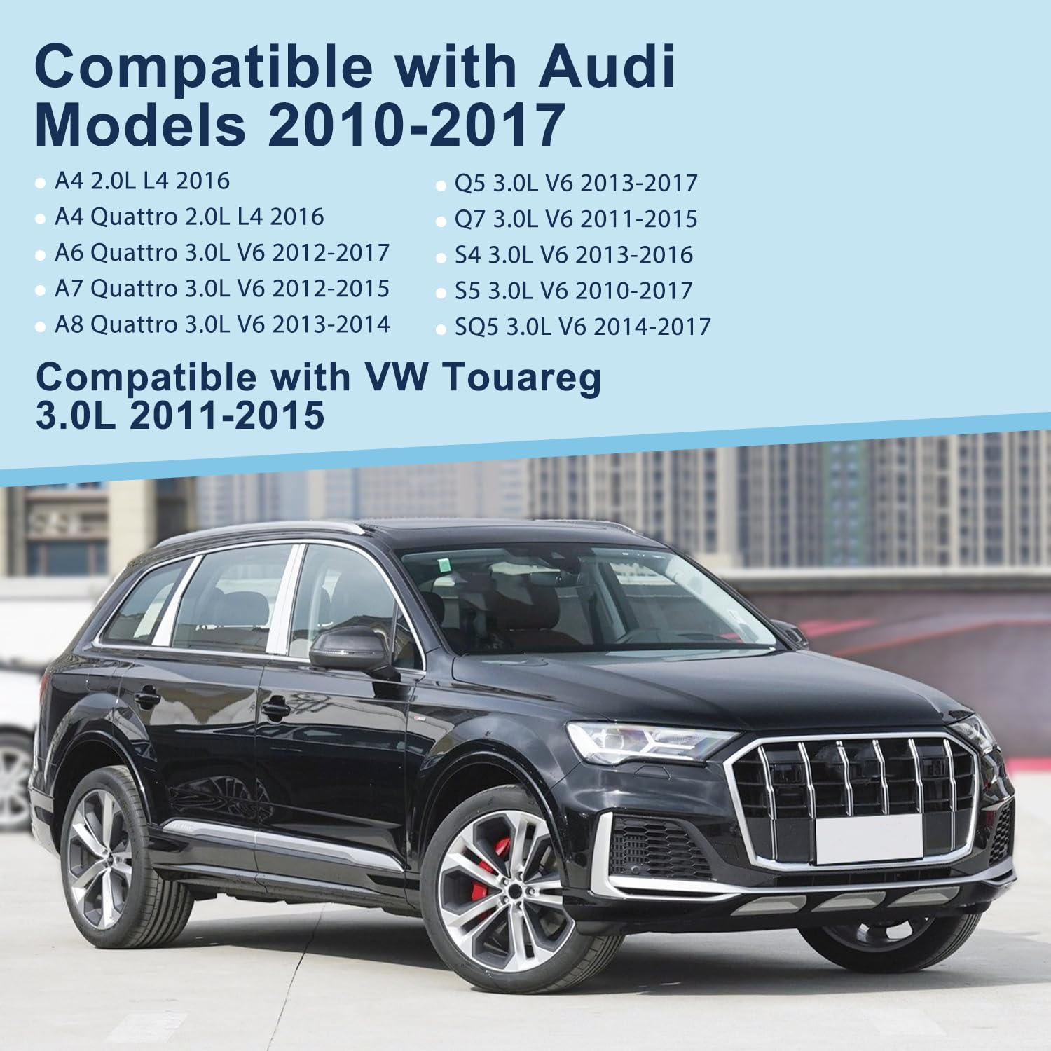 Intercooler 2PCS Compatible with Audi 2010-2017 A4 A6 A7 A8 Quattro S4 S5 Q5 Q7 SQ5 3.0L 2.0L