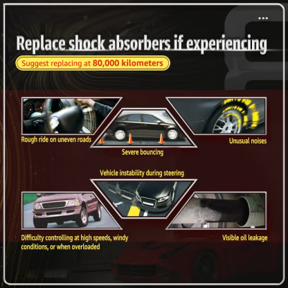 4PCS Front Rear Shocks Struts Kit Compatible with GMC Yukon Denali, Cadillac Escalade, Chevy Tahoe Suburban 2015–2020 #84176631 #84176675