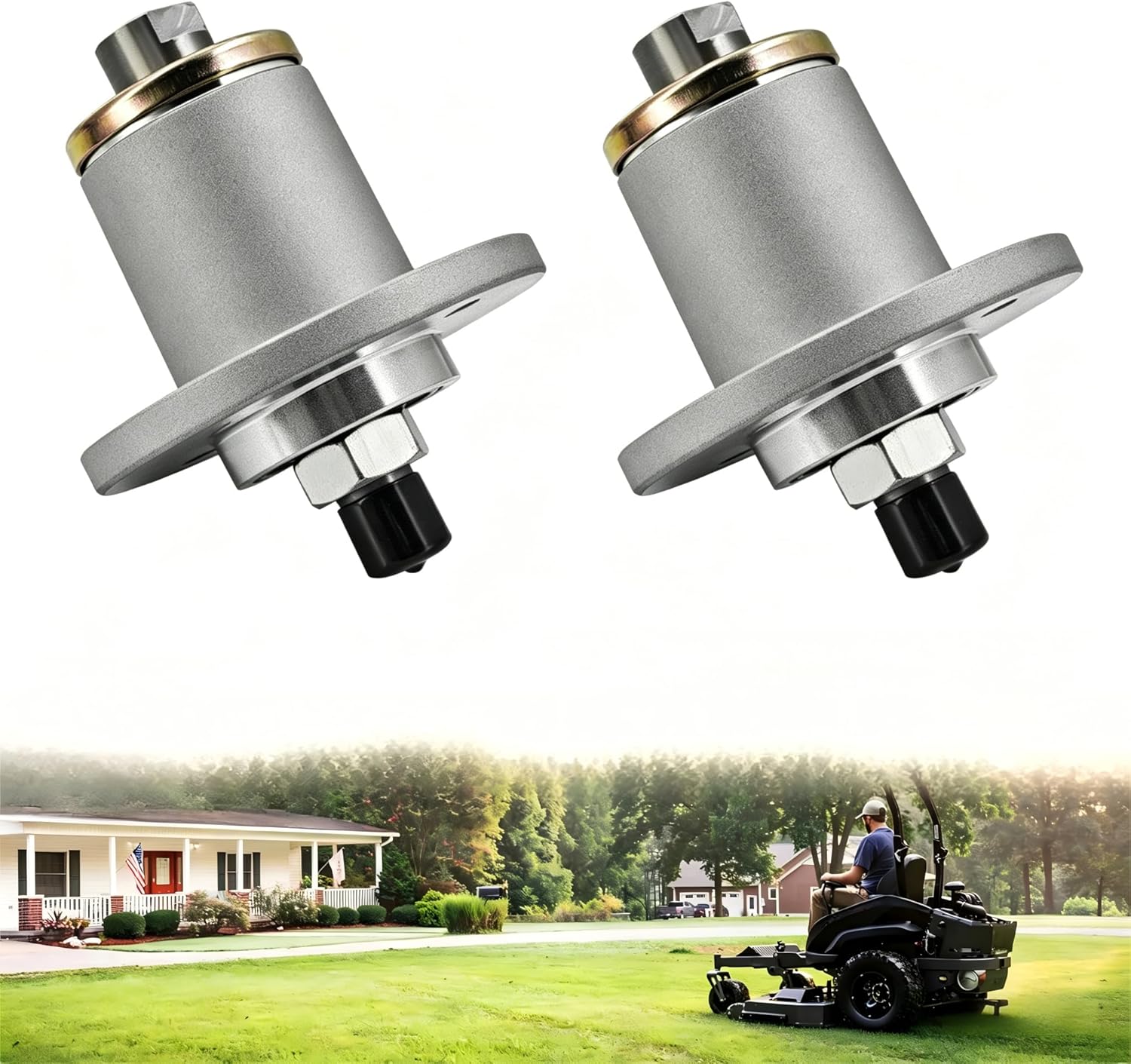 2Pcs Mower Deck Spindle Standard Duty New for Spartan RT RZ SRT Pro HD XD 72 Inch Deck