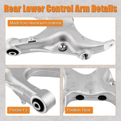 Rear Lower Control Arm Set for BWM X5 X6 2.0L 3.0L 4.4L 4.8L 2007-2019  (1 Pair)