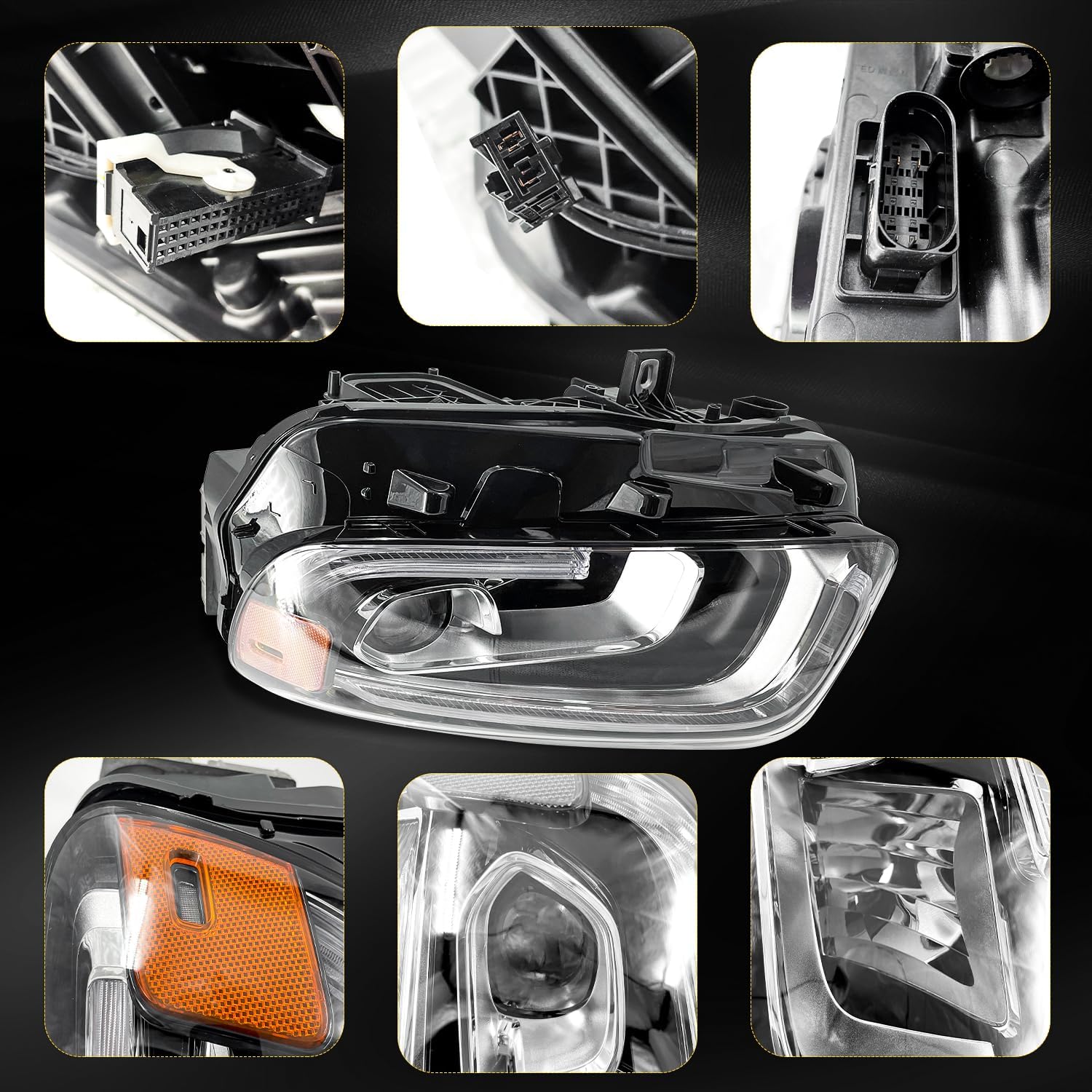 Left headlight with control module fit for Benz W247 GLB-Class GLB GLB200 GLB35 AMG 2021-2023, GLB250 2020-2023 