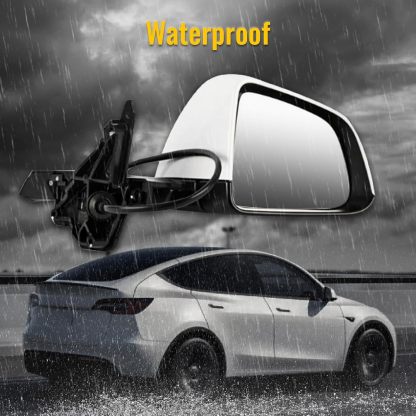 White Right Passenger Side Mirror With Anti-Glare Exterior View Mirror Fit for Tesla Model Y 2020-2023