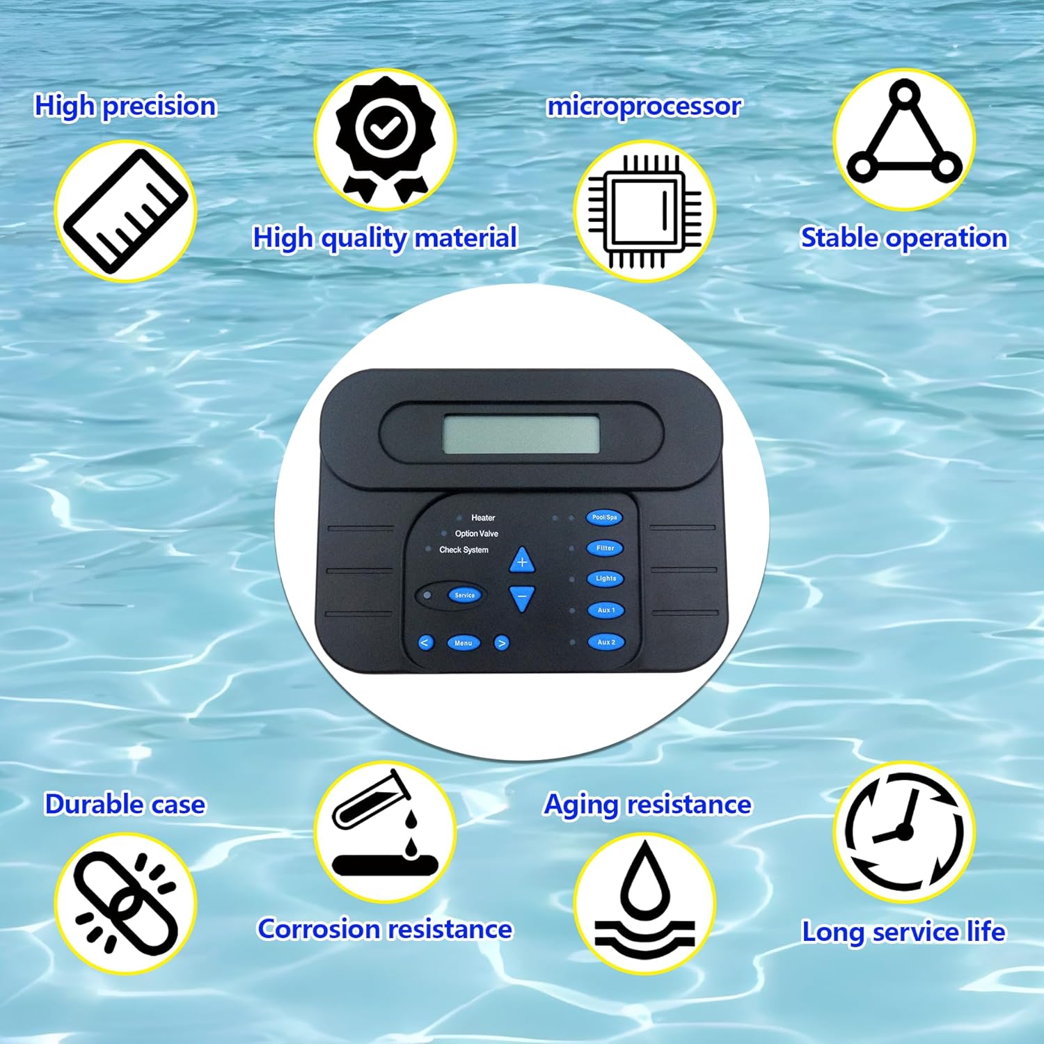 Local Display Controller Keypad Replacement Fit for Hayward PL-P-4 Goldline Pro Logic Automation and Chlorination, ProLogic P4 Local Display
