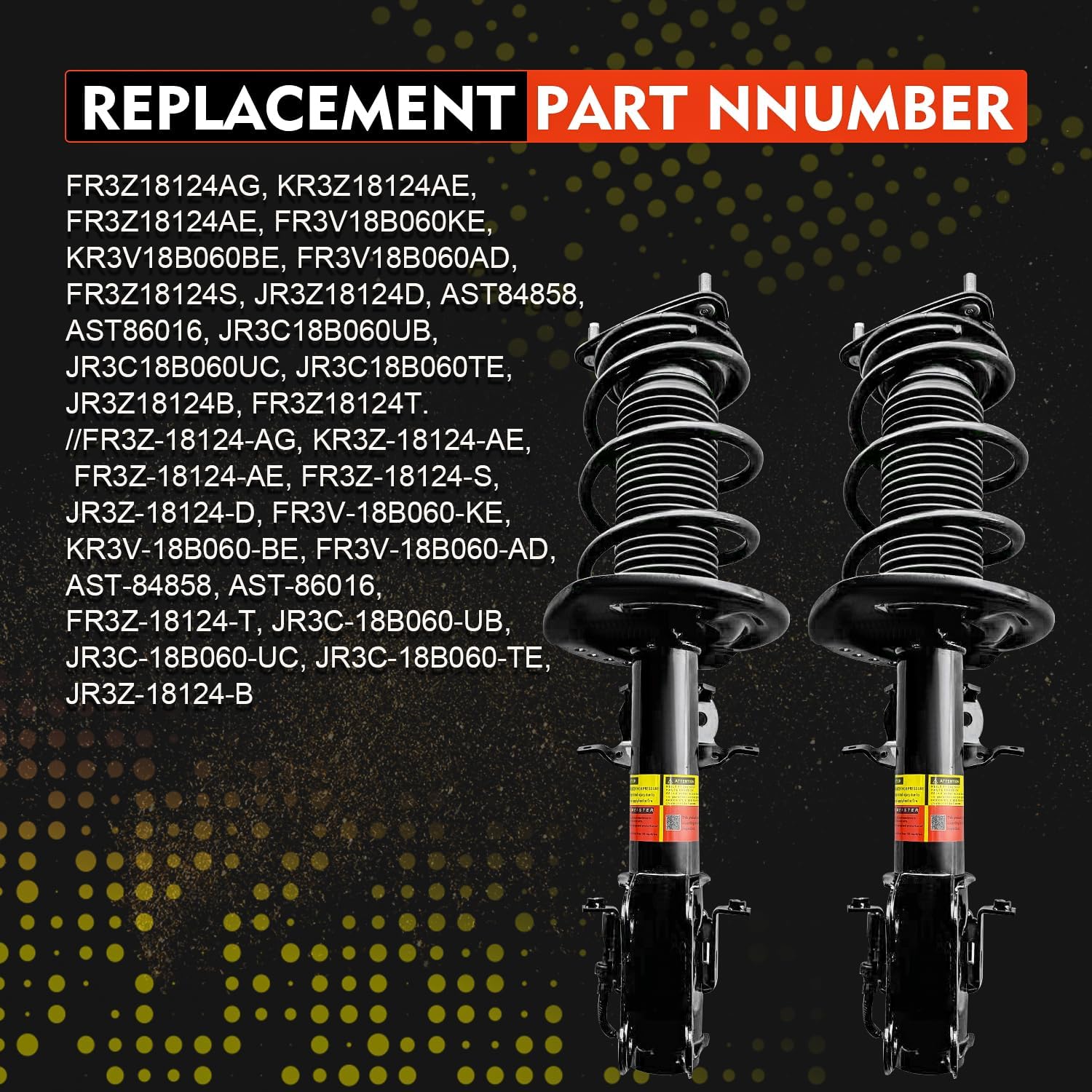 Pair Front Shock Absorbers Strut Assembly Fit for Ford Mustang with MagneRide Suspension 2015-2023