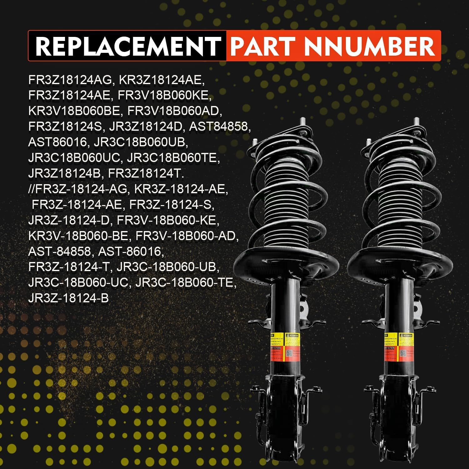 Pair Front Shock Absorbers Strut Assembly Fit for Ford Mustang with MagneRide Suspension 2015-2023