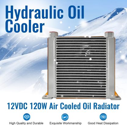 New DC12V AH1012T-CA Industrial Hydraulic Oil Cooler Flow Fan Radiator 100L/min