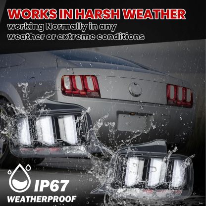 1Pair LED Tail Light Rear Lamp For Ford Mustang 2005-2009 (Left and Right Side)