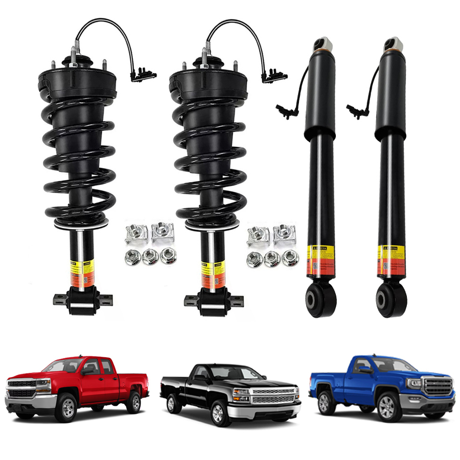 Magnetic Front Shocks and Rear Struts Assy Kit Fit for 2015-2018 GMC Sierra 1500 Chevrolet Silverado 1500