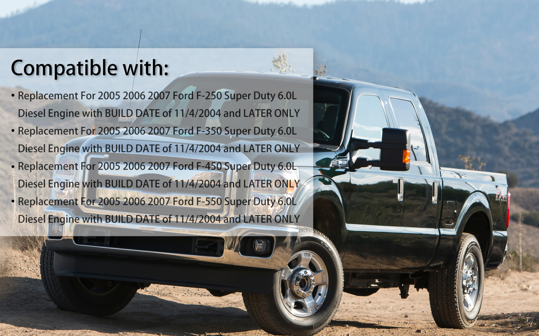 2005-2007 Ford F-250 F-350 F-450 F-550 Super Duty 6.0L Diesel Engine Wiring Harness