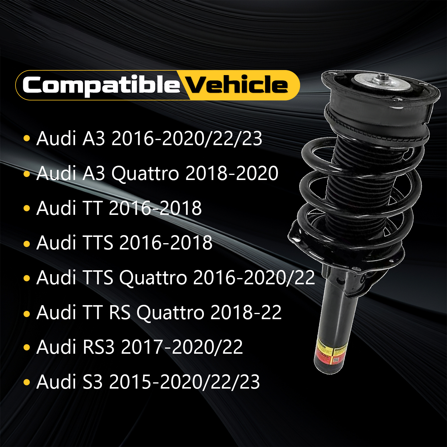 Front Left Right Shock Absorber Assembly for Audi A3/S3 2015-2022 Audi TT/TT RS/TTS 2016-2021 with Magnetic Ride Control