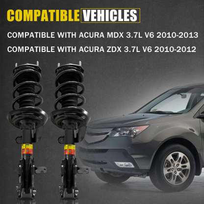 2PCS Front Shock Struts Assy For Acura MDX ZDX 2010-2013 3.7L V6, With Advanced Magnetic Ride Control (MRC)
