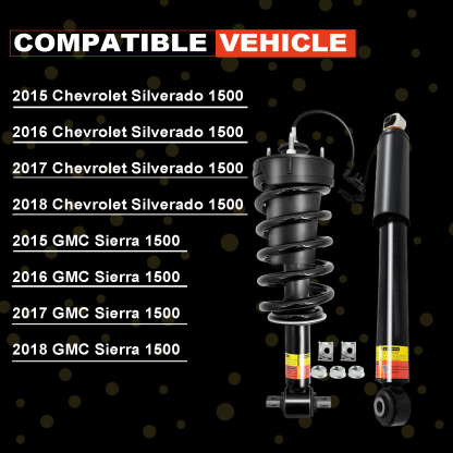 2015-2018 GMC Sierra 1500 Chevrolet Silverado 1500 Front Shocks and Rear Struts Assy Kit 84178213 84176631