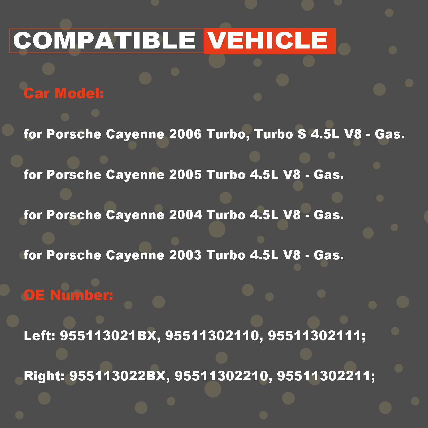 Porsche Cayenne 2003-2006 Front Catalytic Converter Exhaust Pipe 955113021BX 