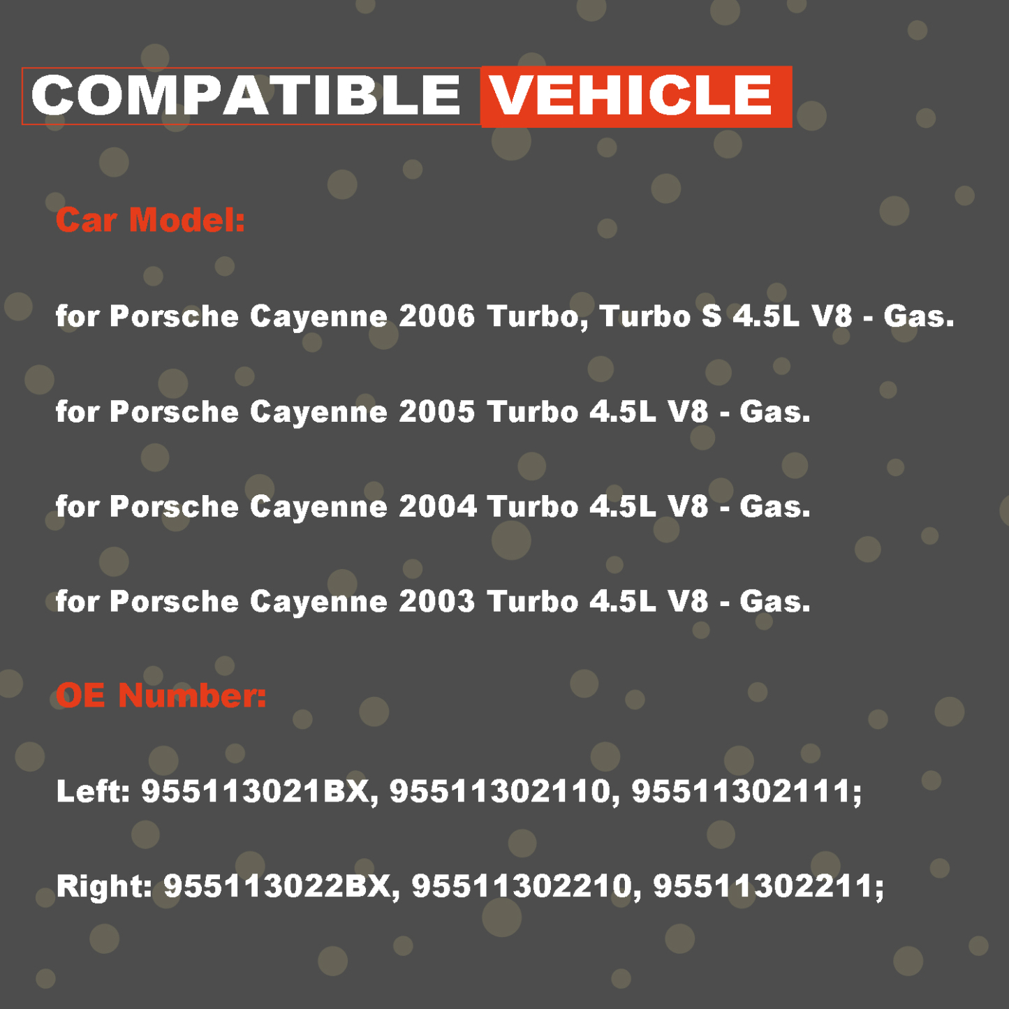Porsche Cayenne 2003-2006 Front Catalytic Converter Exhaust Pipe 955113021BX 