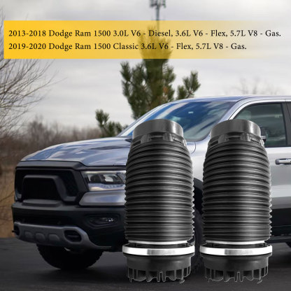 Pair Rear Air Suspension Spring for Dodge Ram 1500 3.0L Diesel 3.6L 5.7L 2013-2018 
