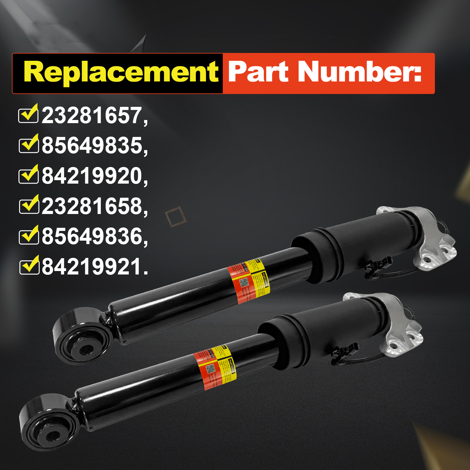 1 Pair Rear Shock Absorber Assembly with Magnetic Ride Control Kit fit for Chevrolet Camaro 2016-2024