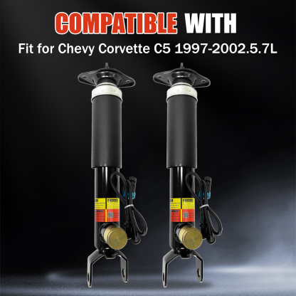 Pair Rear Shock Absorber Struts Assembly w/Adaptive fit for Chevrolet Corvette C5 1997-2002
