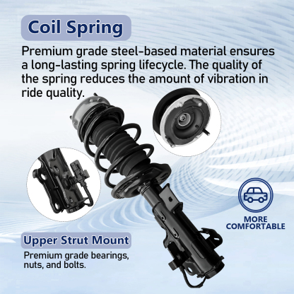 Pair Front Suspension Shock Absorber Assembly Kit Fit for 2014-2019 Cadillac CTS AWD/4WD