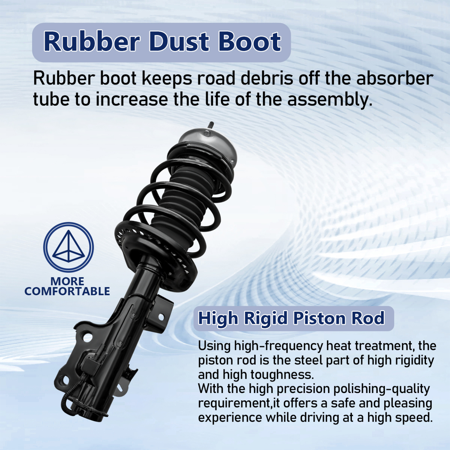 Pair Front Suspension Shock Absorber Assembly Kit Fit for 2014-2019 Cadillac CTS AWD/4WD