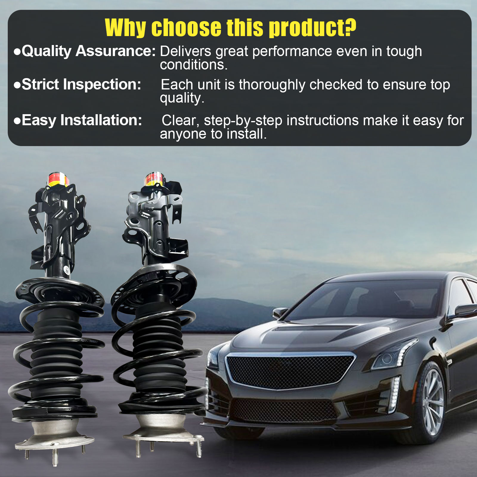 2014-2020 Cadillac CTS Front Magnetic Shock Struts Assembly 23247462 (Only fit for 2WD )