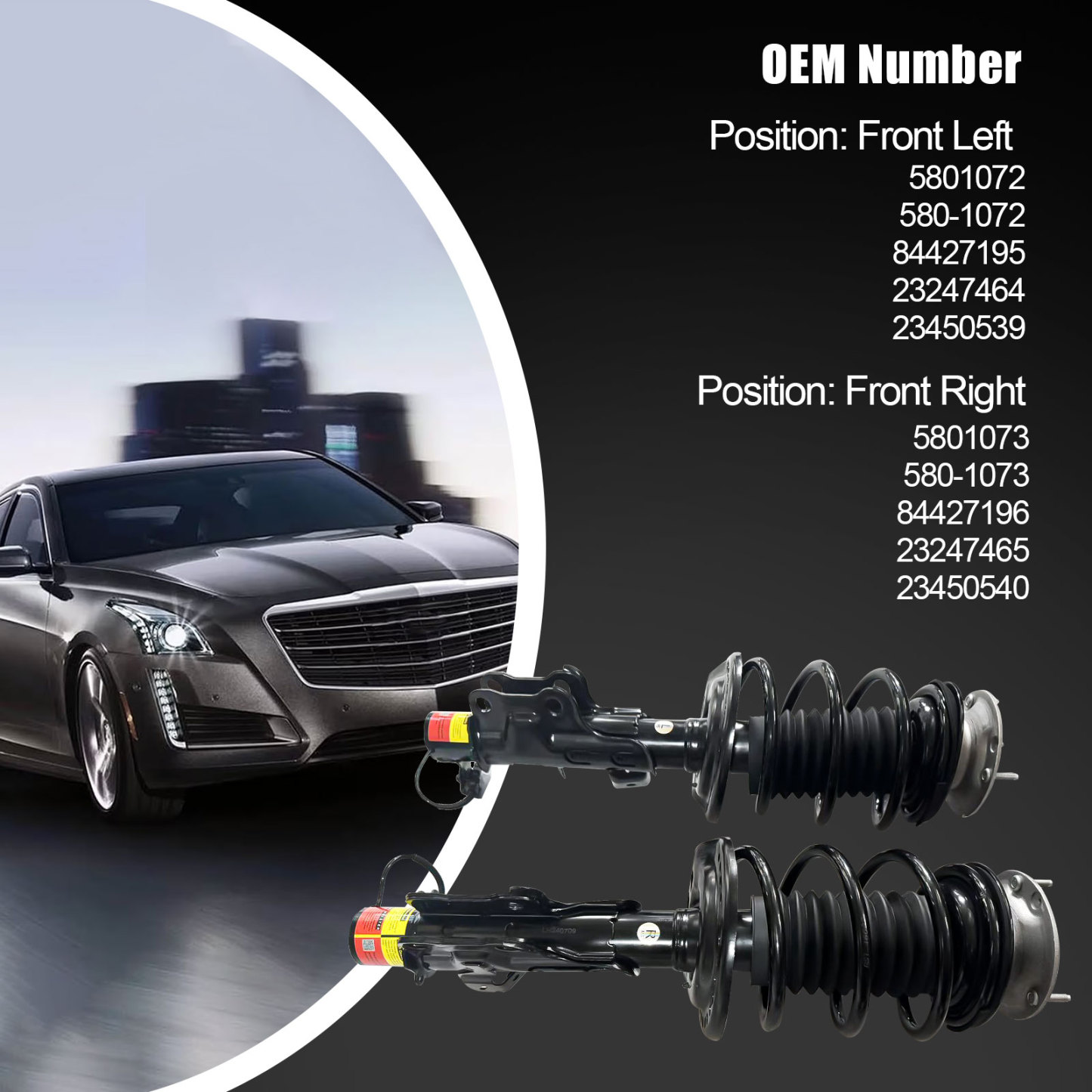 2014-2020 Cadillac CTS Front Magnetic Shock Struts Assembly 23247462 (Only fit for 2WD )