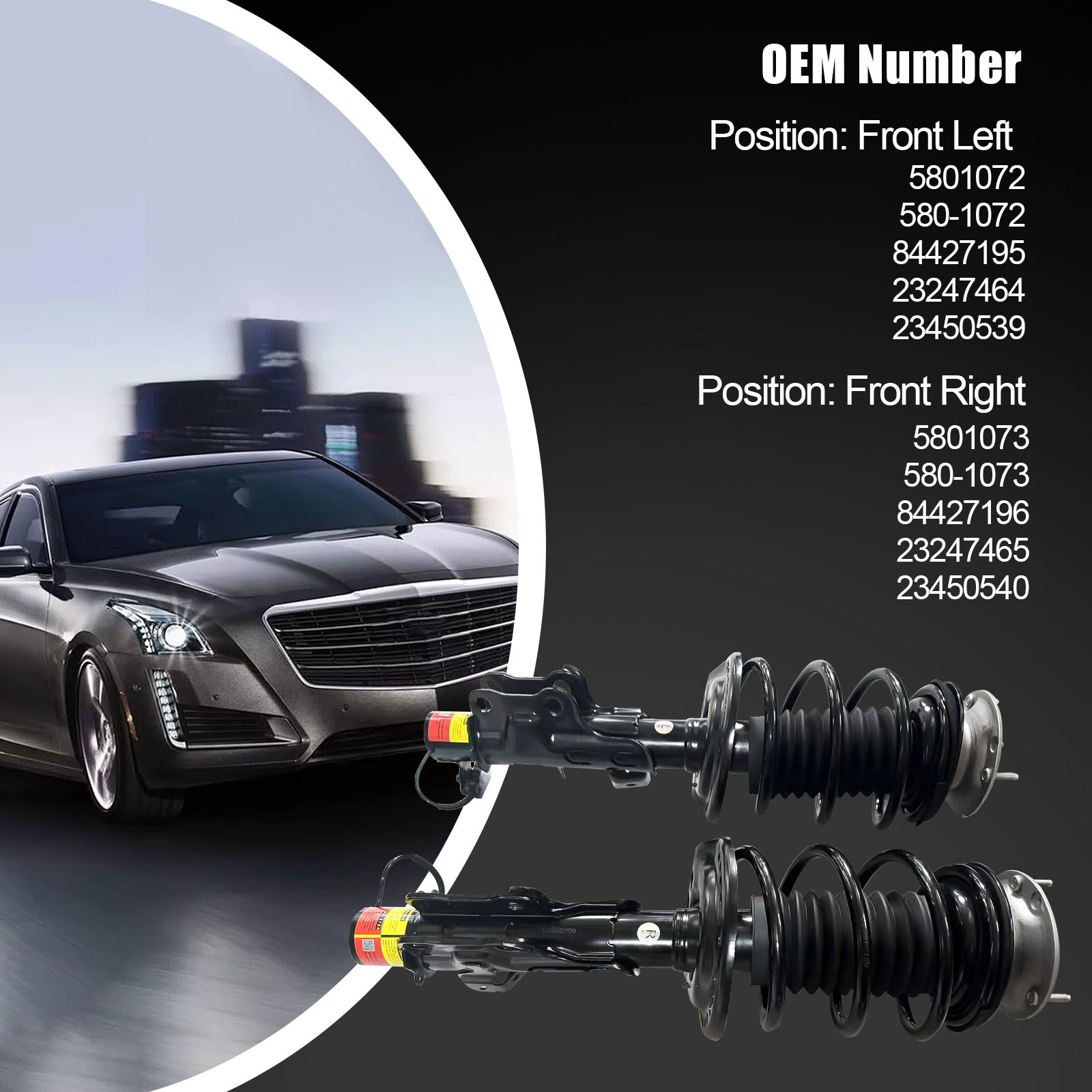 2014-2020 Cadillac CTS Front Magnetic Shock Struts Assembly 23247462 (Only fit for 2WD )